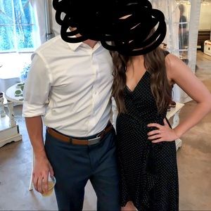 Loft polka dot wrap dress